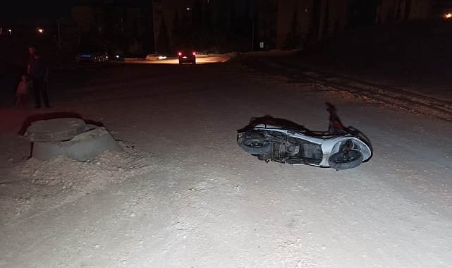 Motosiklet kaza yaptı: 1 yaralı