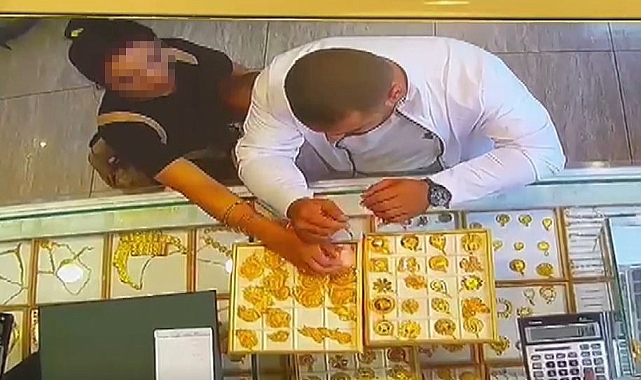 Müşteri gibi geldiler, kuyumcudan 70 bin TL değerinde altın çaldılar