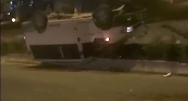 Orta refüje çarpan araç kaza yaptı: 1 ölü, 1 ağır yaralı