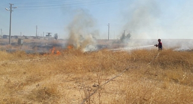 Otluk yangını korkuttu