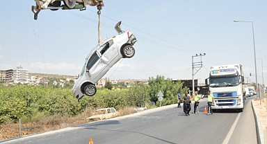 Otomobil takla attı 6 kişi yaralandı