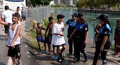 Polis ekipleri  boğulmaların önüne geçiyor