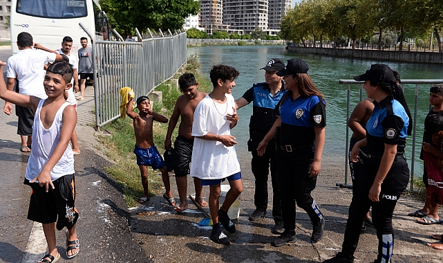Polis ekipleri  boğulmaların önüne geçiyor