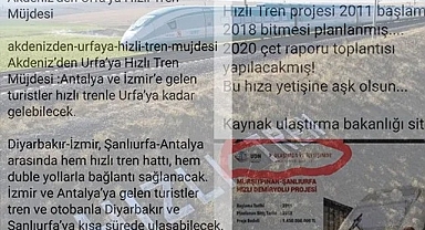 Urfa'nın tren projesi 2018'de bitmiş! Fakat ortada tren yok