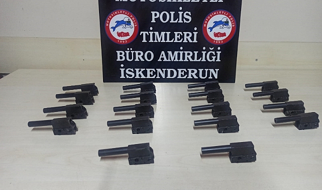 18 adet kurusıkı tabanca namlusu ele geçirildi