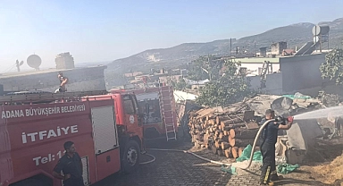 Ahırda çıkan yangında 2 küçükbaş hayvan telef oldu