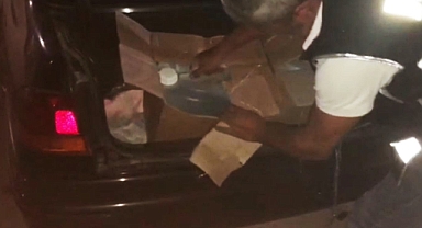 Araçtan sahte alkol çıktı