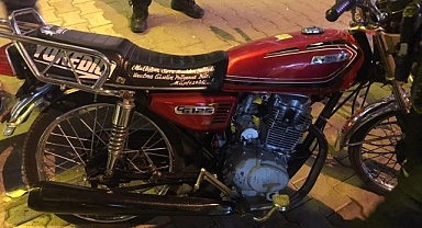 Çalıntı motosikletle yakalanan şahıs, gözaltına alındı