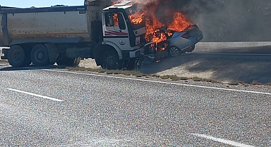 Çalıntı otomobille kaza yaptı, yanarak can verdi