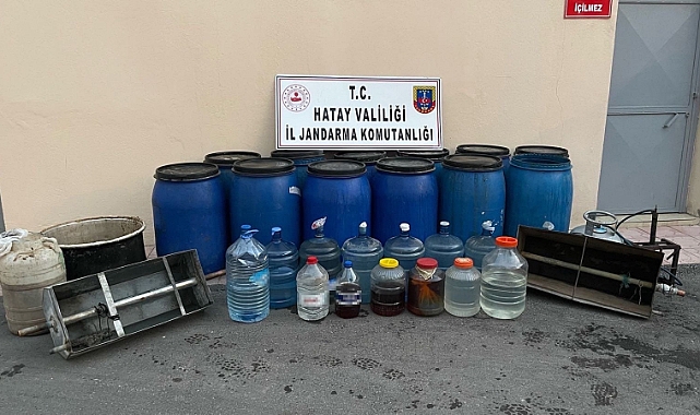 Hatay’da sahte alkol ele geçirildi