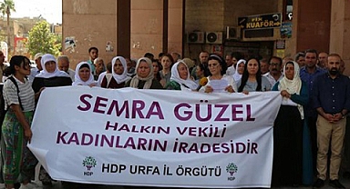 HDP Milletvekili Semra Guzel'in tutuklanması Urfa'da protesto edildi