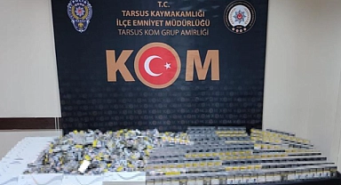 Mersin'de bin 240 paket kaçak sigara ele geçirildi