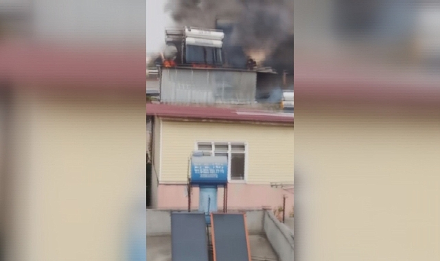 Odunlukta çıkan yangın korkuttu
