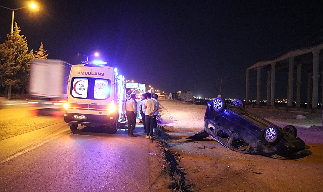 Otomobil takla attı 2 kişi yaralandı