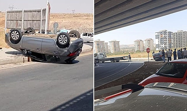 Otomobil takla attı! 3 yaralı