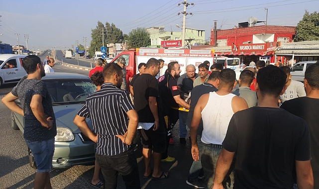 Otomobille çarpışan motosiklet sürücüsü yaralandı