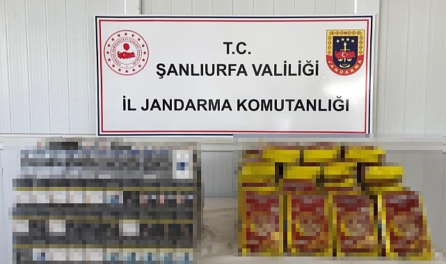Şanlıurfa'da kaçak sigara ve çay ele geçirildi