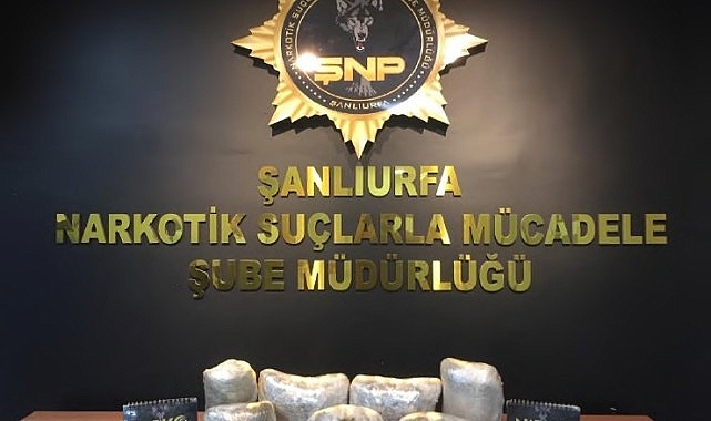 Şanlıurfada durdurulan araçtan uyuşturucu çıktı