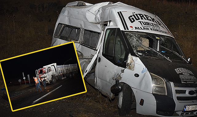 Siverek'te kamyon ile minibüs çarpıştı: 3 yaralı