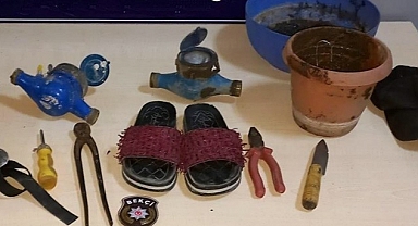 Su sayacı çalan hırsız tutuklandı