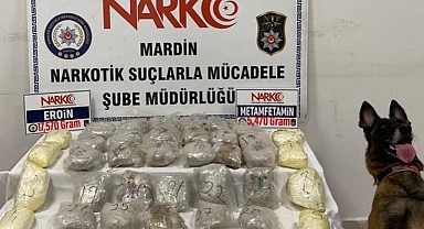 Mardin'de durdurulan araçtan uyuşturucu çıktı