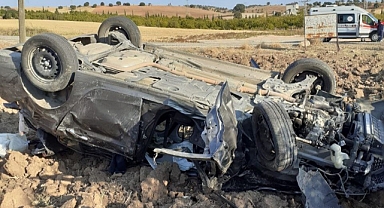 Otomobil şarampole devrildi: 1 ölü, 1 yaralı