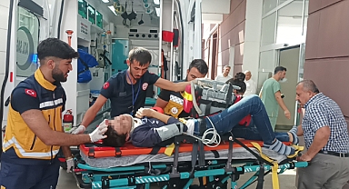 Otomobilin çarptığı genç ağır yaralandı