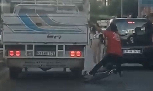 Paket servisi yapan gencin tehlikeli yolculuğu