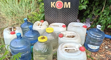 1 ton 672 kilogram kaçak içki ele geçirildi