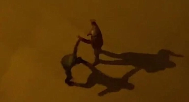 Bıçaklı sopalı kavga görüntülendi