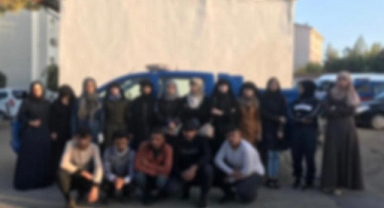 Metruk binada 16 düzensiz göçmen yakalandı