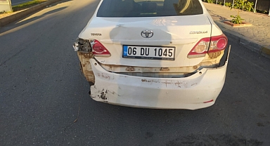 Motosiklet ile otomobil çarpıştı: 1 yaralı