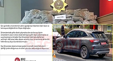 Rektörlük aracında 6 çanta uyuşturucu yakalandı!