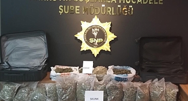 Şanlıurfa'da 11 kilo esrar ve 7 kilo skunk ele geçirildi