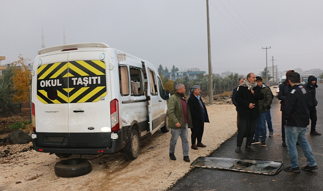 Siverek'te öğrenci servisi kaza yaptı: 13 yaralı