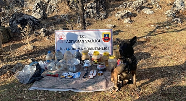 Toprağa gömülü PKK/KCK ait yaşam malzemesi bulundu