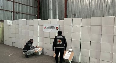 20 milyon 500 bin adet boş makaron ele geçirildi