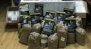 96 bin adet makaron ve 135 kilo kıyılmış tütün ele geçirildi