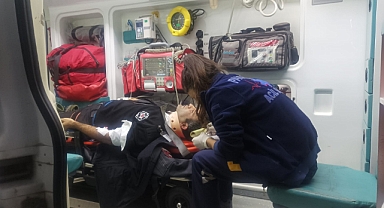 Devrilen motosikletin sürücüsü yaralandı