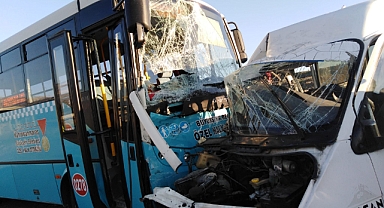 Halk otobüsü ile minibüs çarpıştı: 1 ölü, 4 yaralı