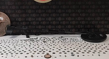 İş yerinde yapılan aramalarda 474 adet sikke ele geçirildi