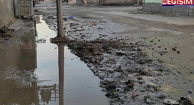Kanalizasyon patladı mahalle sular içinde kaldı!