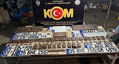 Sahte plaka basımına polis baskını