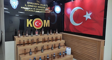 Şanlıurfa’da 53 şişe bandrolsüz alkol ele geçirildi