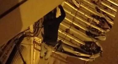 Şanlıurfa'da kablo hırsızları cep telefonu kamerasında