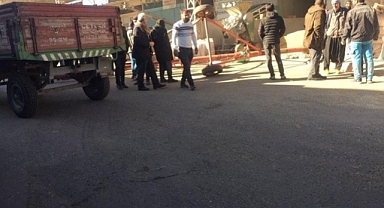 Siverek'te helezonun altında kalan işçi yaralandı