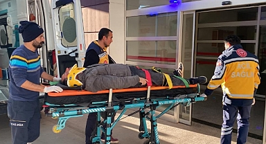 Devrilen motosikletin sürücüsü yaralandı