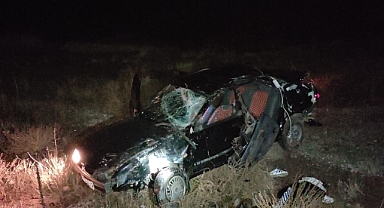 Kontrolden çıkan otomobil takla attı: 1'i ağır 4 yaralı