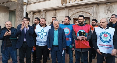 Şanlıurfa'da 8 eğitim sendikasından basın açıklaması