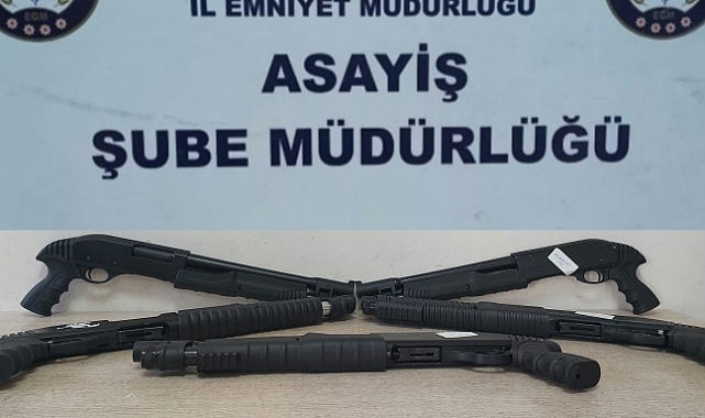 Şüphelenen araçtan pompalı tüfek çıktı: 2 gözaltı